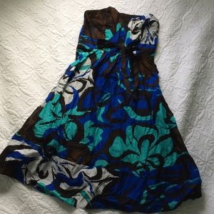 The Limited strapless print dress size 0